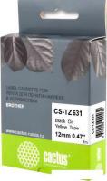 Картридж-лента для термопринтера CACTUS CS-TZ631 (аналог Brother TZe-631)