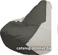 Кресло-мешок Flagman Груша Медиум Г1.1-355 (темно-серый/белый)