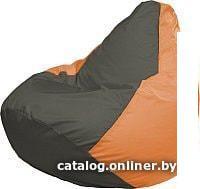 Кресло-мешок Flagman Груша Медиум Г1.1-363 (темно-серый/оранжевый)