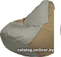 Кресло-мешок Flagman Груша Медиум Г1.1-348 (серый/темно-бежевый)