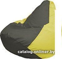 Кресло-мешок Flagman Груша Медиум Г1.1-360 (темно-серый/желтый)