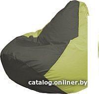 Кресло-мешок Flagman Груша Медиум Г1.1-356 (темно-серый/салатовый)