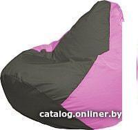 Кресло-мешок Flagman Груша Медиум Г1.1-364 (темно-серый/розовый)