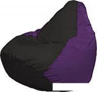 Кресло-мешок Flagman Груша Мини Г0.1-406 (чёрный/фиолетовый)