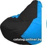 Кресло-мешок Flagman Груша Медиум Г1.1-395 (черный/голубой)