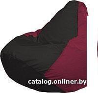 Кресло-мешок Flagman Груша Медиум Г1.1-394 (черный/бордовый)