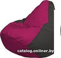 Кресло-мешок Flagman Груша Медиум Г1.1-379 (фуксия/темно-серый)