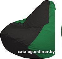 Кресло-мешок Flagman Груша Медиум Г1.1-397 (черный/зеленый)