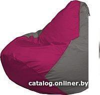 Кресло-мешок Flagman Груша Медиум Г1.1-374 (фуксия/серый)