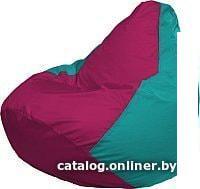 Кресло-мешок Flagman Груша Медиум Г1.1-383 (фуксия/бирюзовый)