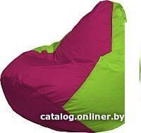 Кресло-мешок Flagman Груша Медиум Г1.1-390 (фуксия/салатовый)