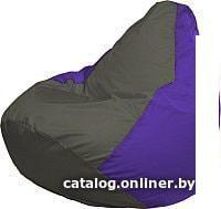 Кресло-мешок Flagman Груша Медиум Г1.1-370 (темно-серый/фиолетовый)