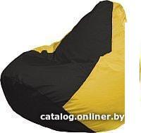 Кресло-мешок Flagman Груша Медиум Г1.1-396 (черный/желтый)