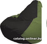 Кресло-мешок Flagman Груша Медиум Г1.1-399 (черный/оливковый)