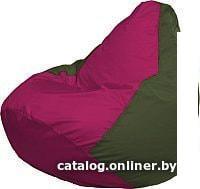 Кресло-мешок Flagman Груша Медиум Г1.1-391 (фуксия/темно-оливковый)