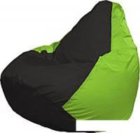 Кресло-мешок Flagman Груша Медиум Г1.1-401 (чёрный/салатовый)