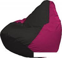 Кресло-мешок Flagman Груша Мини Г0.1-407 (чёрный/фуксия)