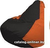 Кресло-мешок Flagman Груша Медиум Г1.1-400 (черный/оранжевый)