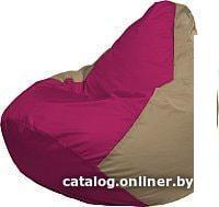 Кресло-мешок Flagman Груша Медиум Г1.1-377 (фуксия/темно-бежевый)