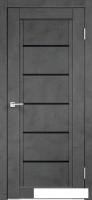 Межкомнатная дверь Velldoris Next 1 70x200 (муар темно-серый, лакобель черный)