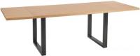 Обеденный стол Halmar Radus 140x85 (дуб натуральный/черный, МДФ)
