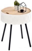 Журнальный столик Halmar Aura 38x38 (белый/черный)