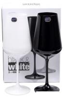 Набор бокалов для вина Bohemia Crystal Sandra Black/White 40728/D4594/D4653/450-2