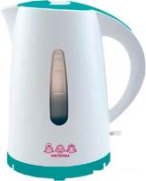 Электрочайник Мастерица ЕК-1701M (белый/бирюзовый)