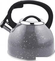 Чайник со свистком Mallony Arte (серый с белыми точками)