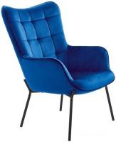 Интерьерное кресло Halmar Castel (темно-синий/черный)