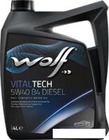 Моторное масло Wolf VitalTech 5W-40 B4 Diesel 4л