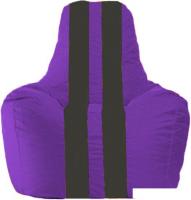 Кресло-мешок Flagman Спортинг С1.1-67 (фиолетовый/чёрный)