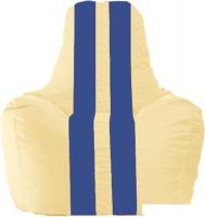 Кресло-мешок Flagman Спортинг С1.1-139 (светло-бежевый/синий)