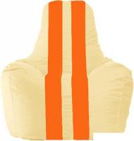 Кресло-мешок Flagman Спортинг С1.1-143 (светло-бежевый/оранжевый)