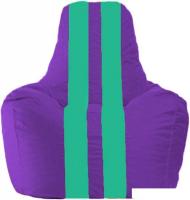 Кресло-мешок Flagman Спортинг С1.1-75 (фиолетовый/бирюзовый)