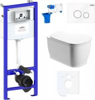 Унитаз Lavinia Boho Relfix Bell Pro Rimless 7 в 1 87040047 (белое стекло)