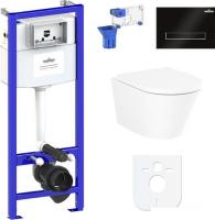 Унитаз Lavinia Boho Biore Compacto Rimless 7 в 1 87040094 (черное стекло)