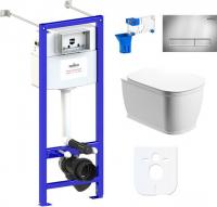 Унитаз Lavinia Boho Relfix Bell Pro Rimless 7 в 1 87050122 (хром пластик)