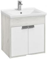 Акватон Тумба Флай 60 с умывальником Миранда 60 (дуб белый/дуб крафт)