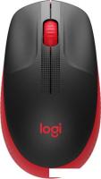 Мышь Logitech M190 (черный/красный)