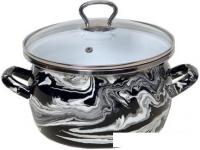 Кастрюля Omelia 1-2450111 (черный шейк, белый)