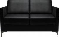 Диван Brioli Ганс двухместный (экокожа, L22 черный)