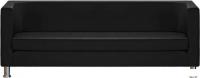 Диван Brioli Клос трехместный (экокожа, L22 черный)