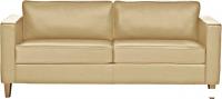 Диван Brioli Вернер двухместный (экокожа, L4 кремовый/светлые ножки)