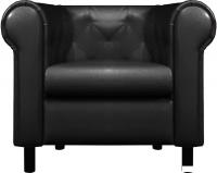 Интерьерное кресло Brioli Винчестер (экокожа, L22 черный/темные ножки)