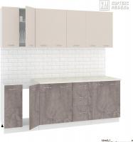 Кухня Кортекс-мебель Корнелия Лира 2.2м (капучино/оникс/марсель)