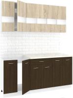 Кухня Кортекс-мебель Корнелия Экстра 1.8м (дуб сонома/венге/мадрид)