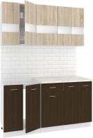Кухня Кортекс-мебель Корнелия Экстра 1.5м (дуб сонома/венге/королевский опал)