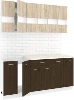 Кухня Кортекс-мебель Корнелия Экстра 1.8м (дуб сонома/венге/королевский опал)