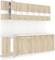 Кухня Кортекс-мебель Корнелия Экстра 2.4м (дуб сонома/мадрид)